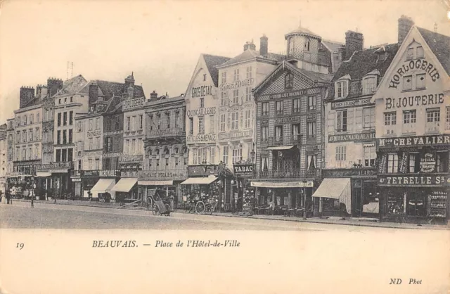 Cpa 60 Beauvais / Place De L'hotel De Ville