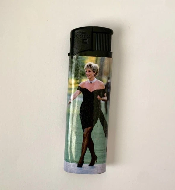 briquet lady diana, revenge dress, 8,2x2,4cm, classic flame, électronique, gaz