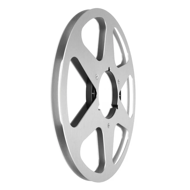 (Silver)1/4 10.5 Inch Empty Takeup Reel Aluminum Alloy Opening Machine Part