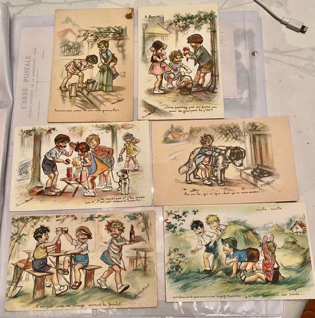 Bouret, Germaine - Cpa Signée Germaine Bouret - Ben Mon Vieux Enfants Chien 1455796315