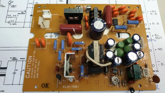 Netzteil Modul PSU für Korg 01 RW KLM-1581 und KLM 1580 nur im Austausch