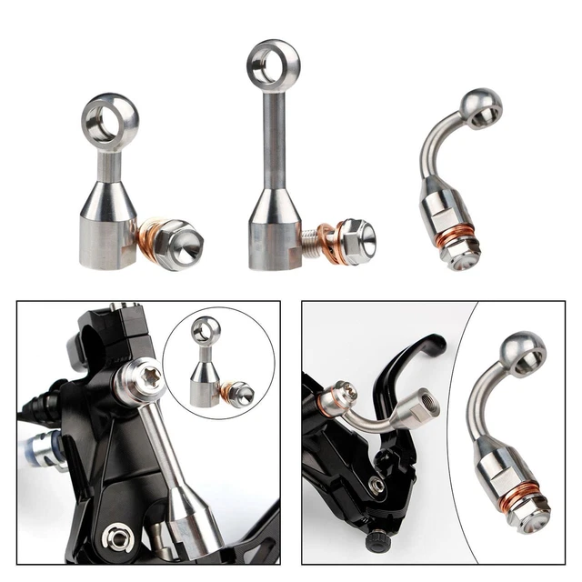 10 Set Connettori Oliva Per Freno Bici Disco Idraulico - Compatibile Con BH59, Acciaio Verniciato