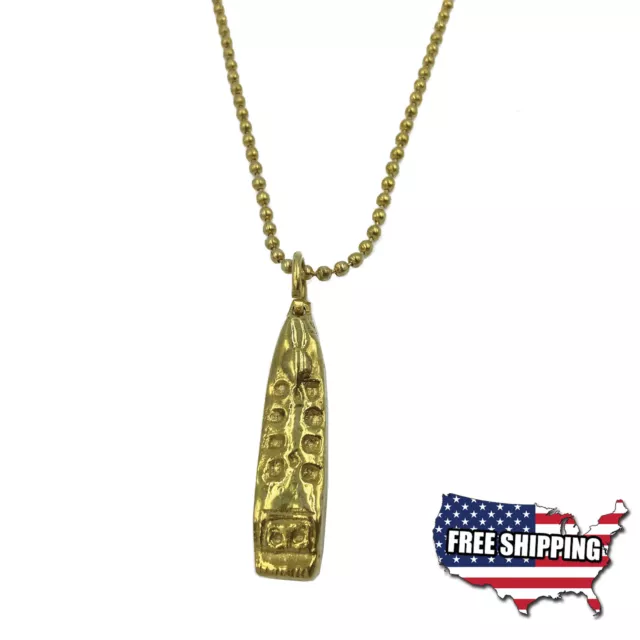 Clipper Necklace Pendant Barber Salon Jewelry Accessory Gold with 22" Long Chain