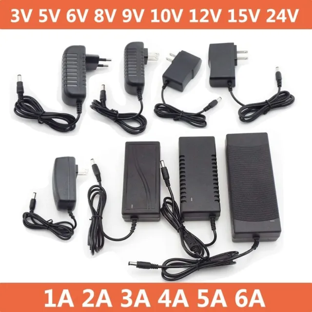 AC/DC 6V 8V 9V 10V 12V 15V 24V 1A-10A Power Supply Adapter Charger for LED Light