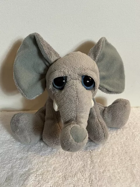 Russ Berrie Li'L Peepers Elephant Stuffed Animal Plush Toy 9” Big Eyes