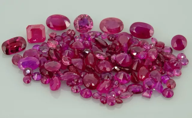 good mixed lot of natural Rubies 20.01ct natural loose gemstones