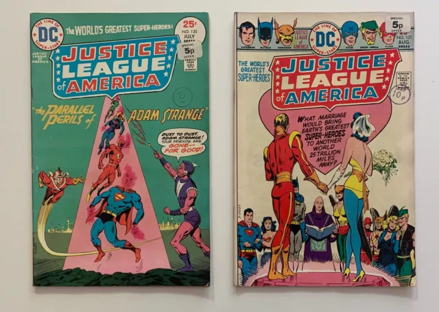 Justice League of America #120 & 121 Bronze Age comics (DC 1975) 2 x FN+/-