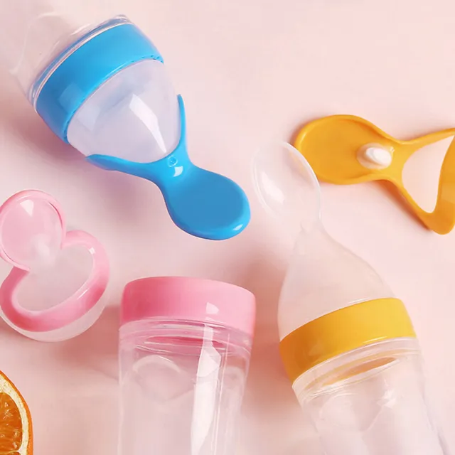Baby Spoon Bottle Feeder Dropper Silicone Spoons for Feeding Medicine Tableware
