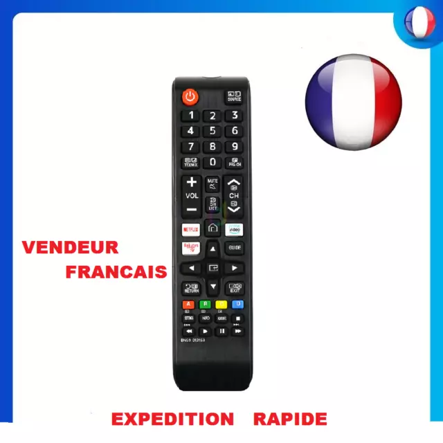 Télécommande BN59-01315B Samsung TV SMART Boutton netflix prime video