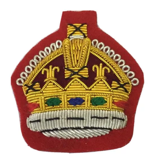 Army Staff Sergeant Crown, S/Sgt, Kings Tudor Crown, Mess Dress