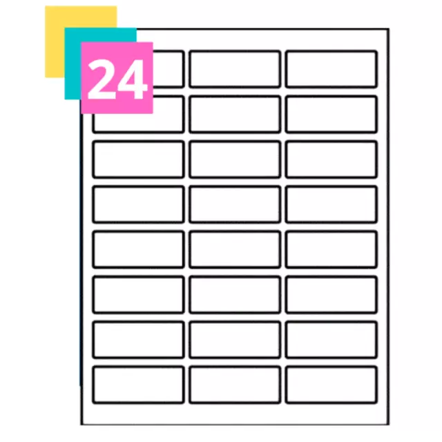 A4 Labels 24 Per Sheet - Self Adhesive Sticky White Stickers Address Labels