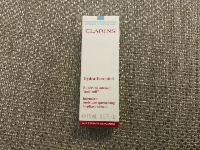 Bnib " Clarins " Travel Size Hydra Essentiel Bi-Phase Serum - 15Ml !