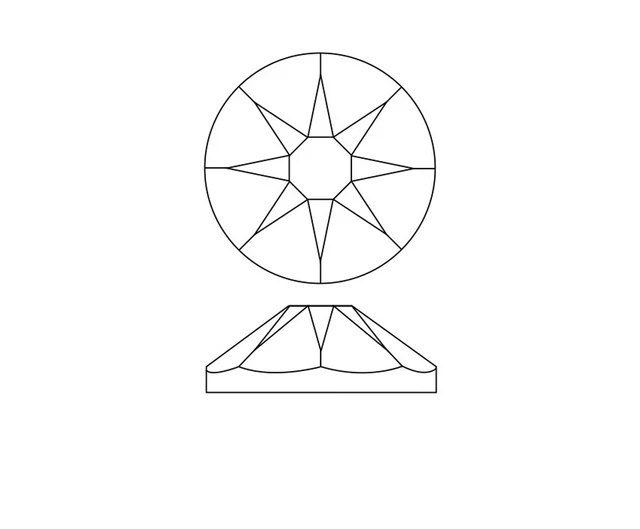 Amethyst AB Star Cut 8878 Exquisite Non Hot Fix Flat Back Crystals - Foto 3