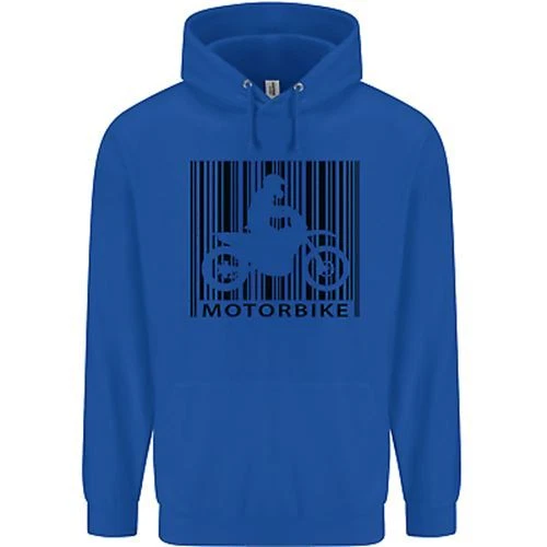 Felpa con cappuccio moto codice a barre biker moto bambini 7