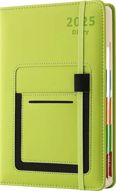 Mljtoyo Academic Diary 2025-2026,Day To Page A5 Diary 2025-26 Organiser,Jul 2025 To Jun 2026 Diary,Month Daily Planner With Pen,Coloured Side Tab, Pen, Stickers,3Bookmarks (5.9" × 8.5") Green - View #8