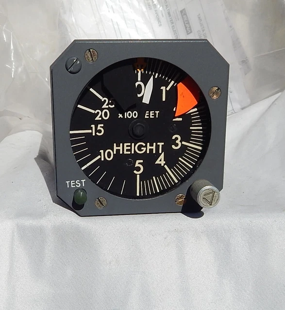 COMMERCIAL AIRLINES 727 737 Airliner Radio Altimeter Indicator Gauge