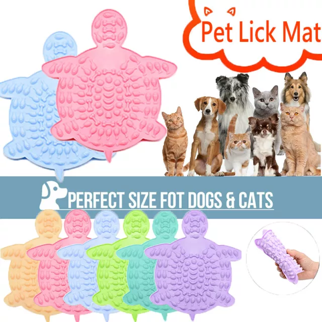 Dog Cat Silicone Pet Lick Food Mat Slow Food Feeder Anti-Anxiety Toy Licking Pad