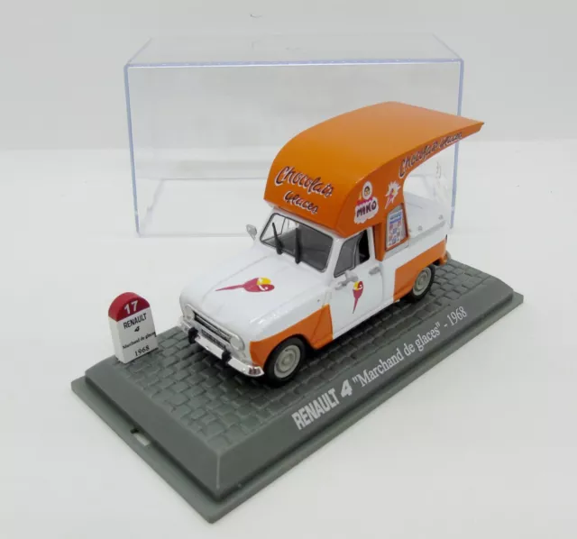 Gc3163 Universal Hobbies / Renault 4 L Marchand De Glaces Miko 1968 1/43