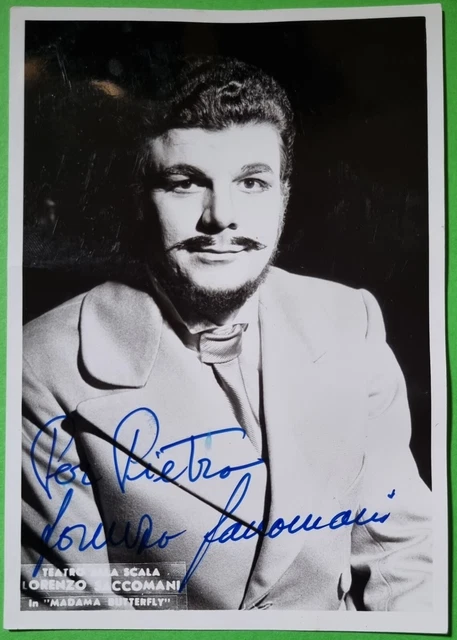Lorenzo Saccomani - Baritono - Lirica - Autografo - Original Autograph  - (A3)