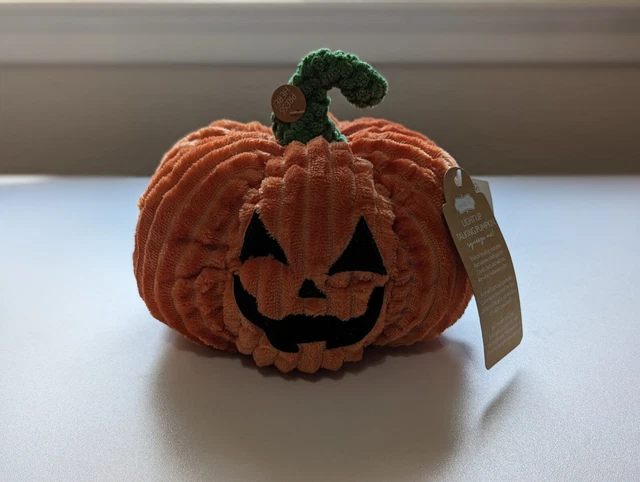 Mudpie Light Up Talking Pumpkin /Jack-O-Lantern Plush New