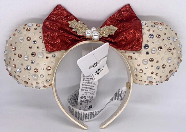 Disney Parks Baublebar Holiday Christmas Minnie Mouse Ears Headband 2022