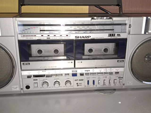 Sharp GF 500 H Vintage Stereo Radio Cassette Radiorecorder Ghettoblaster