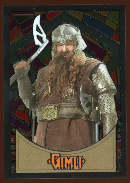 2006 Topps Lord Of The Rings: Evolutions Stained Glass Gimli Insert Card S6