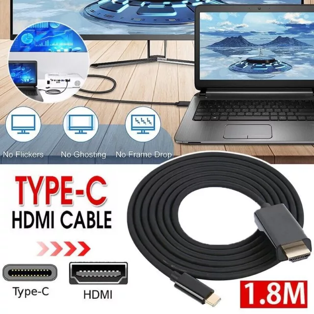 USB C to HDMI Cable USB Type C Male to HDMI Male 4K Cable For Macbook Chromebook