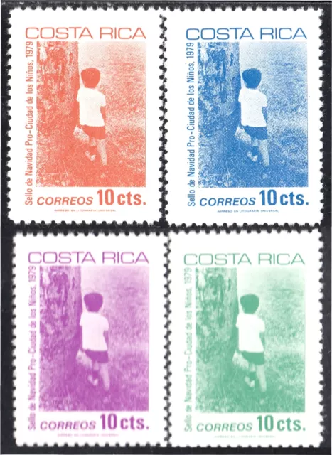 Costa Rica 340/43 1979 Sellos de navidad Pro Ciudad de los niños MNH