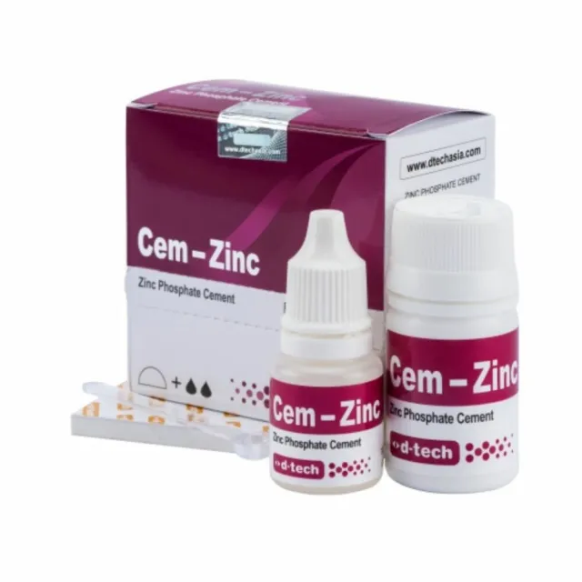 Dental Zinc Phosphate Cement Permanent Tooth Filling Fixation Powder Liquid Kit.