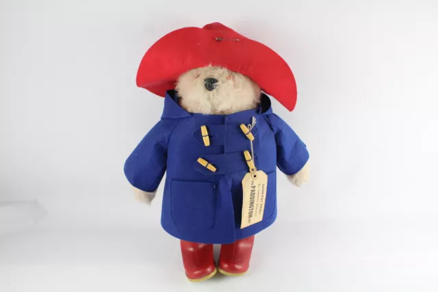 Gabrielle Designs 1980s Plush Paddington Bear With Blue Outfit & Dunlop Wellies