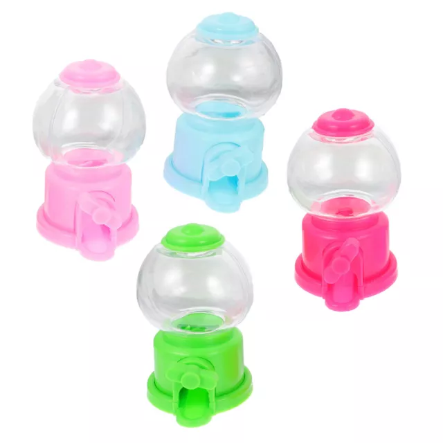 4pcs Mini Gumball Machines for Kids Party Favor (Yellow, Pink, Blue, Green)-LE