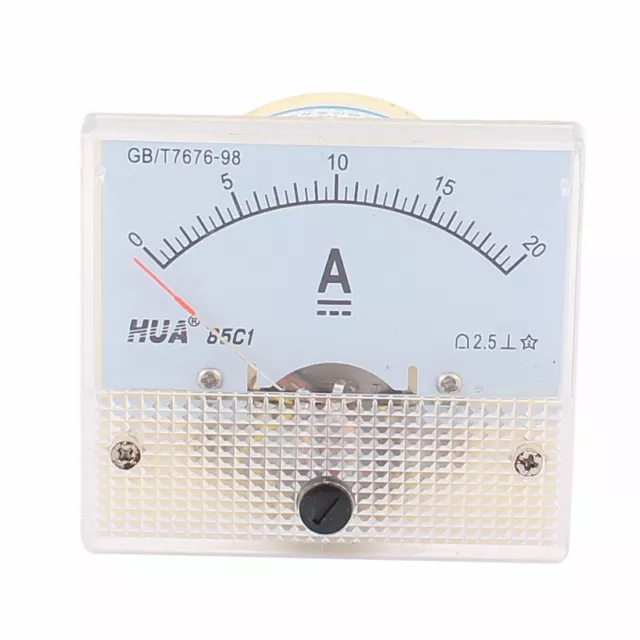 85C1 Analog Current Panel Meter DC 0-20A Ammeter Gauge