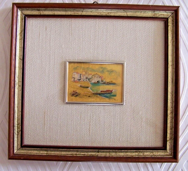Miniatures d'art peinte à la main sur feuille d'or 23 carats on Gens de