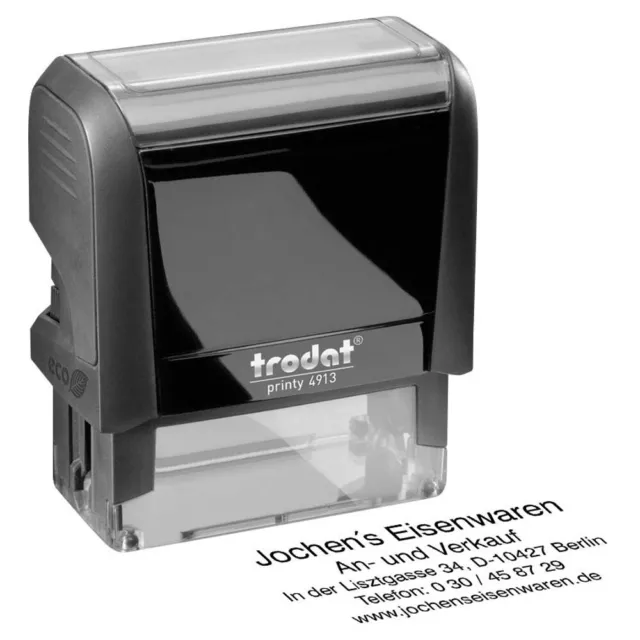 trodat Textstempel, individualisierbar printy 4913 selbstfärbend schwarz...