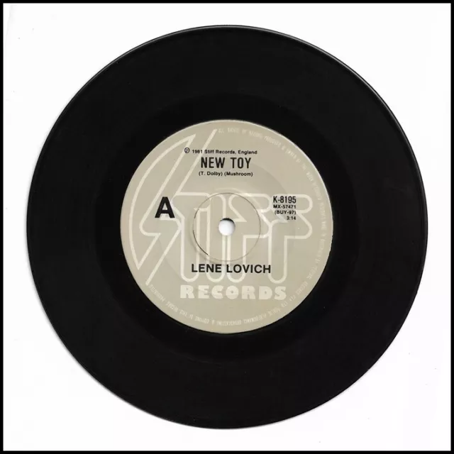 LENE LOVICH - NEW TOY b/w Cats Away - Rare Oz 7" 45 1981 - Stiff - NEW WAVE