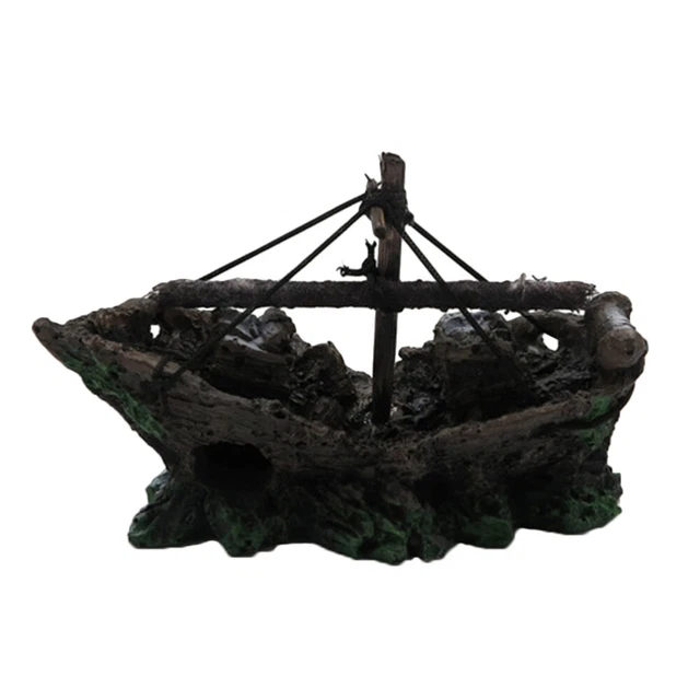 Lot De 2 Grottes Pour Aquarium - Cachettes Pour Crevettes Et Petits Poissons - ABS Marron - Facile à Nettoyer