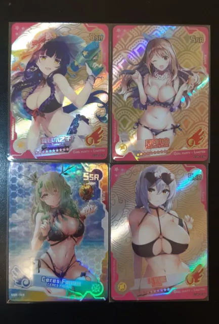 Goddess Story Girl Party Sexy Girl Doujin Card SSR Lot of 4 Rare - NM