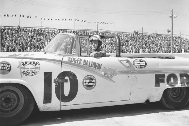 ROGER BALDWIN - Nascar Convertible Division 1957 Motor Racing Old Photo ...