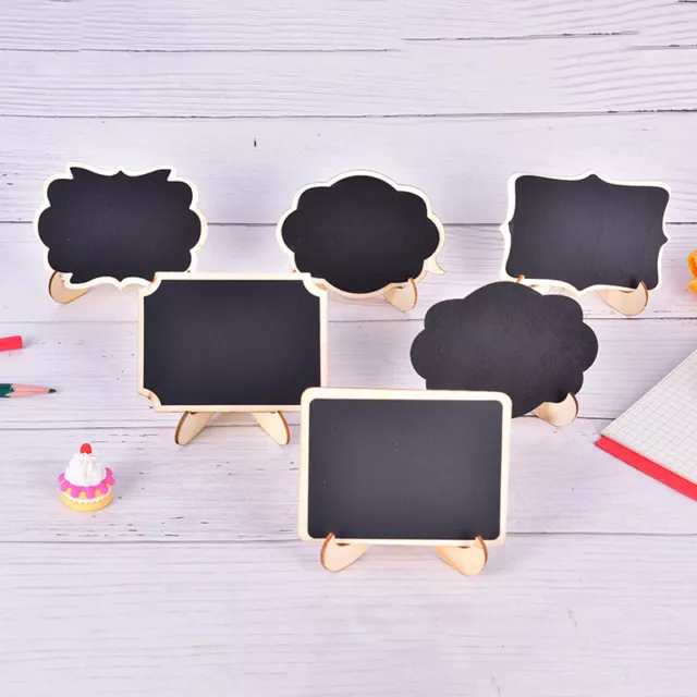 6Style Mini Wooden Whiteboard Message Chalkboard Small Notice Blackboard Sta~m'