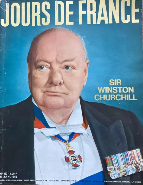 ★ Jours de France N°533 ★ LA MORT DE SIR WINSTON CHURCHILL ★ Janvier 1965 ★