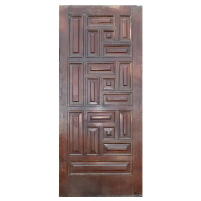 Reclaimed 36″ Mahogany Door from France, Antique Doors, NED1638