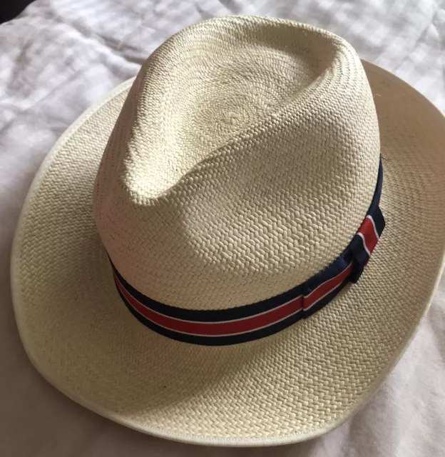 Christie’s Panama Hat Size 7  . 1/8  NWT  Perfect Summer Hat  Genuine !!!!!!!!!!