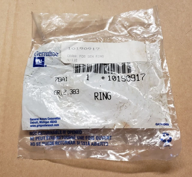 OEM GM CRANKSHAFT position sensor reluctor trigger wheel ring, NEW EUR