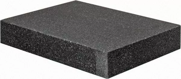 Black Granite Inspection Surface Plate, 12" Long x 9" Wide x 2" Thick, no Ledge