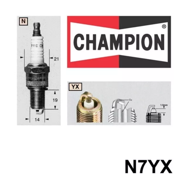 6x New CHAMPION Performance Driven Quality Spark Plug Gold For Fiat #N7YX