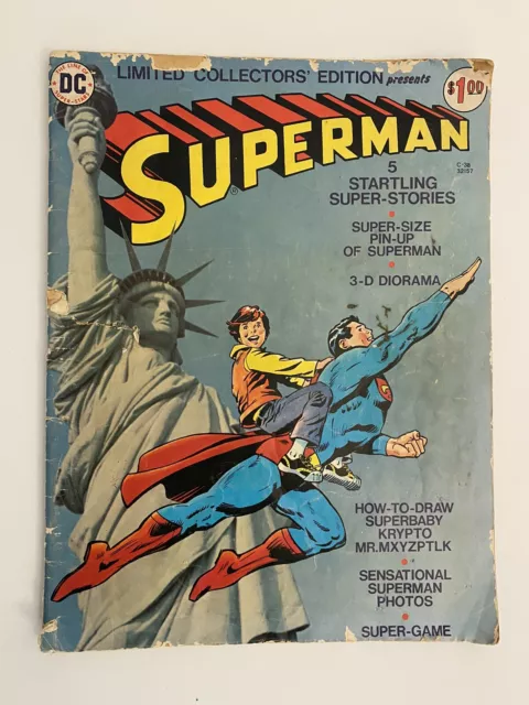 C-38 ÉDITION COLLECTORS LIMITÉE TRÉSOR DC SUPERMAN 1975 BANDE DESSINÉE 10x13