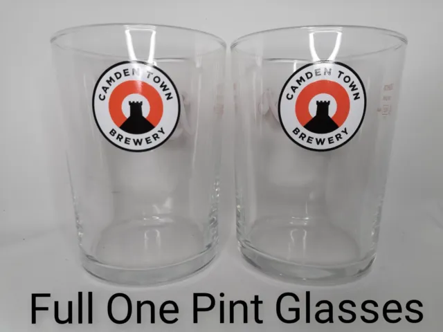 2 x Camden Town Brewery Full One Pint Jack Glass