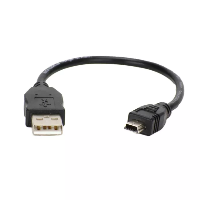 kurzes USB Kabel (2.0) A auf Mini B. Datenkabel Ladekabel. 5-polig. 0,18m. 18cm.