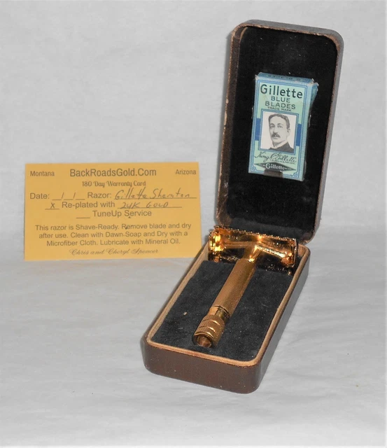 Gillette 1937 Sheraton TTO Refurbished Replated 24 Gold W Case X–37 5